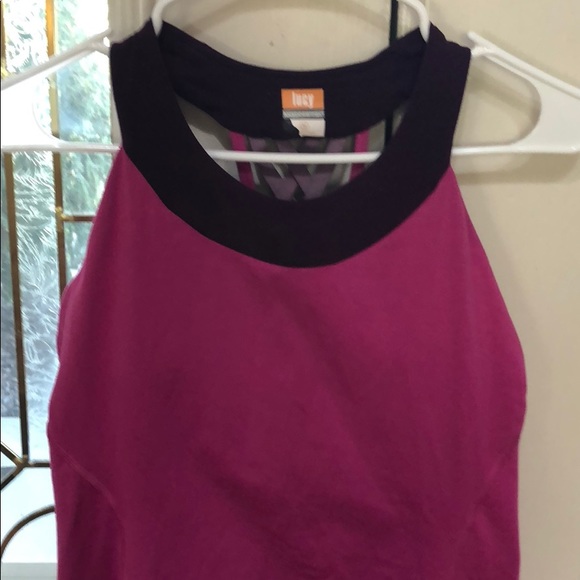Workout halter tank. Lightly worn. Built in bra - Picture 2 of 5
